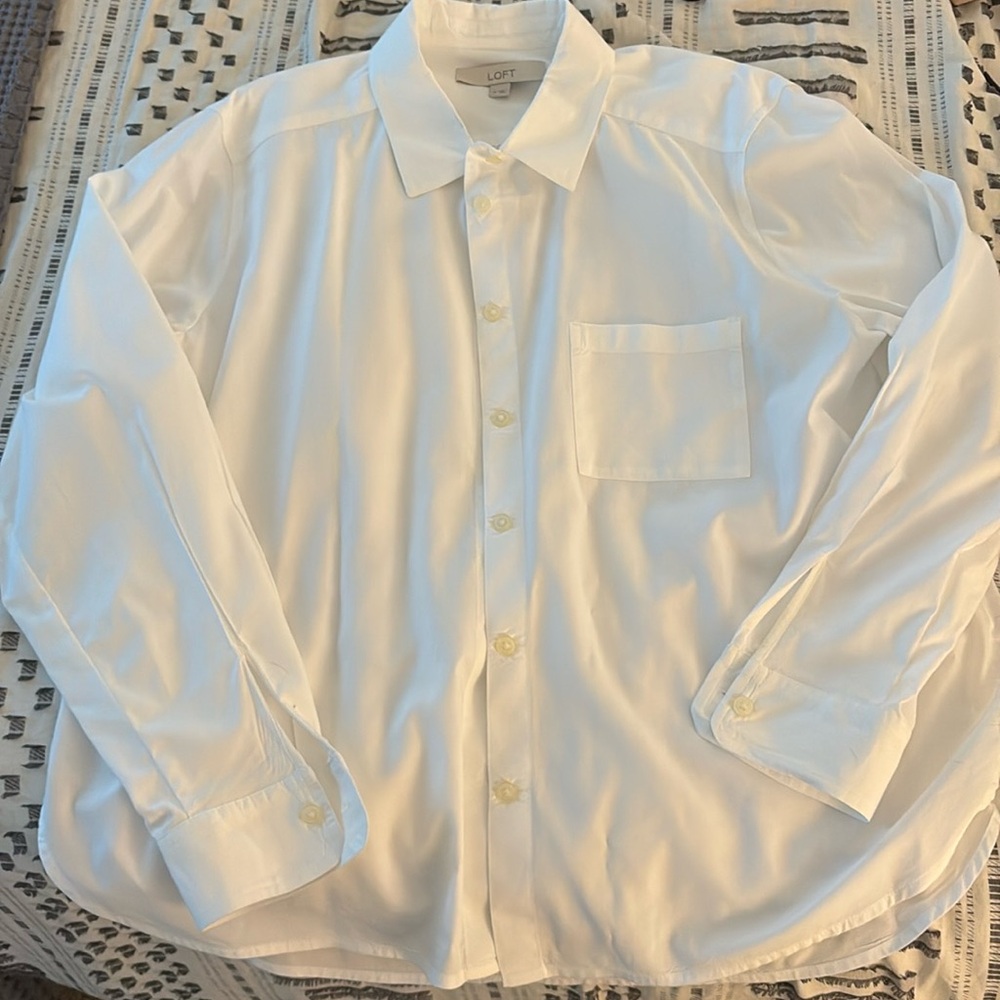 LOFT White button up